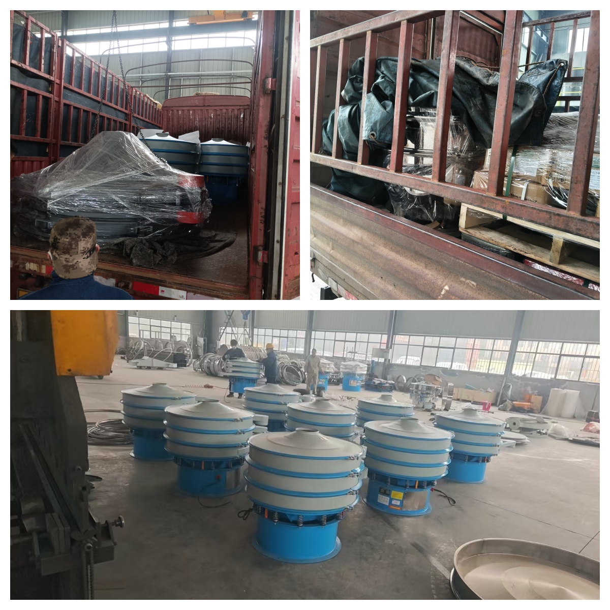 9臺(tái)一米旋振篩， 1500型料斗專車發(fā)貨