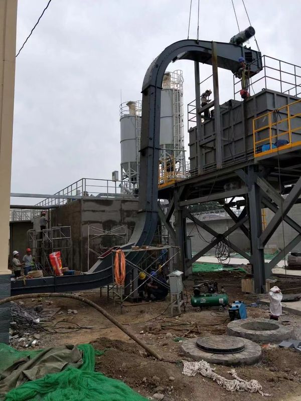 S形刮板輸送機在山東污水處理廠安裝調(diào)試成功