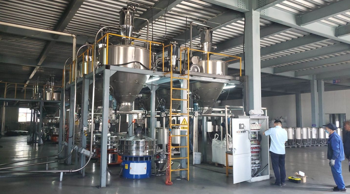 浙江客戶篩分、真空上料、無塵投料輸送生產(chǎn)線